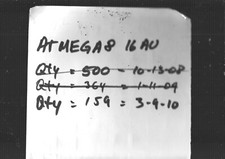 ATMEGA8-16AU Microchip/Atmel IC MCU 8BIT 8KB FLASH 32TQFP	 LOT OF 78 