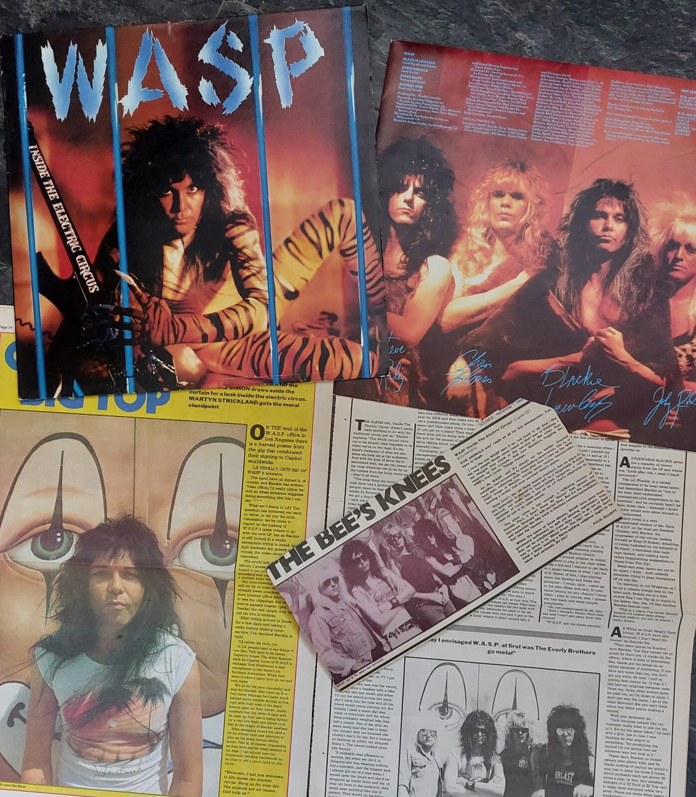 W.A.S.P - Inside The Electric Circus  ( 1986) vinyl LP.  + interview/review