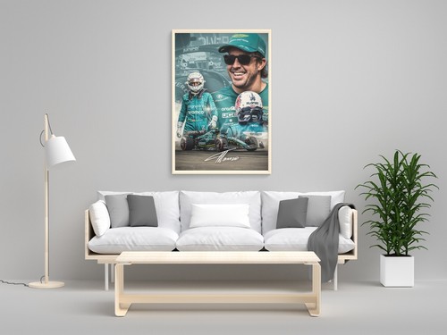 Cartel Fernando Alonso, F1 (sin enmarcar), cartón mate, tamaño: 24x36", Aston Martin - Imagen 6 de 6