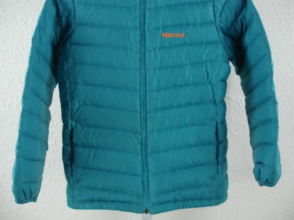 Boys Girls Kids sz M Marmot Highlander Down Jacket 700 Fill Power Puffer Quilted - Image 3 of 4