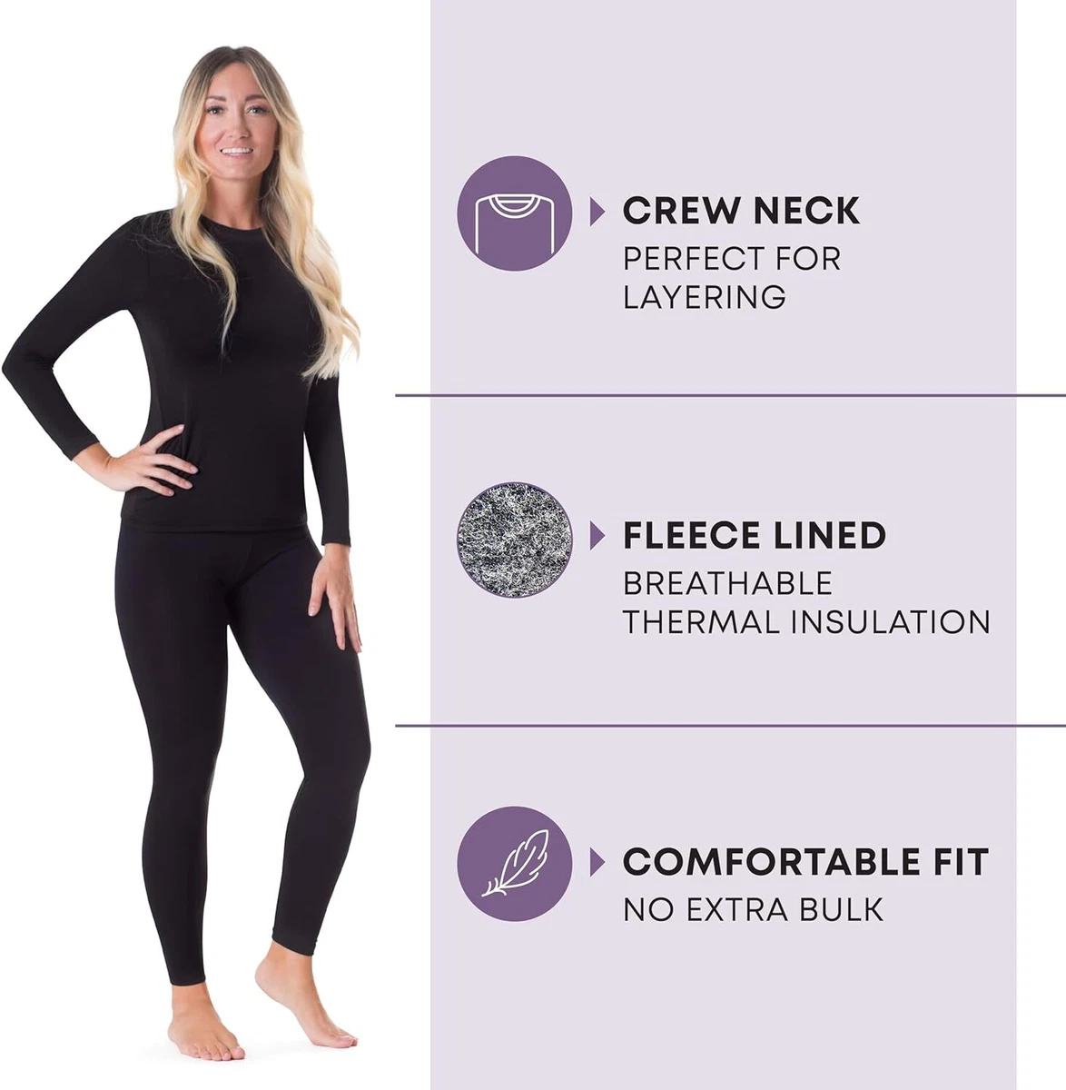 Rocky Thermal Underwear for Women (Long Johns Thermals Set) Shirt & Pants,  Base