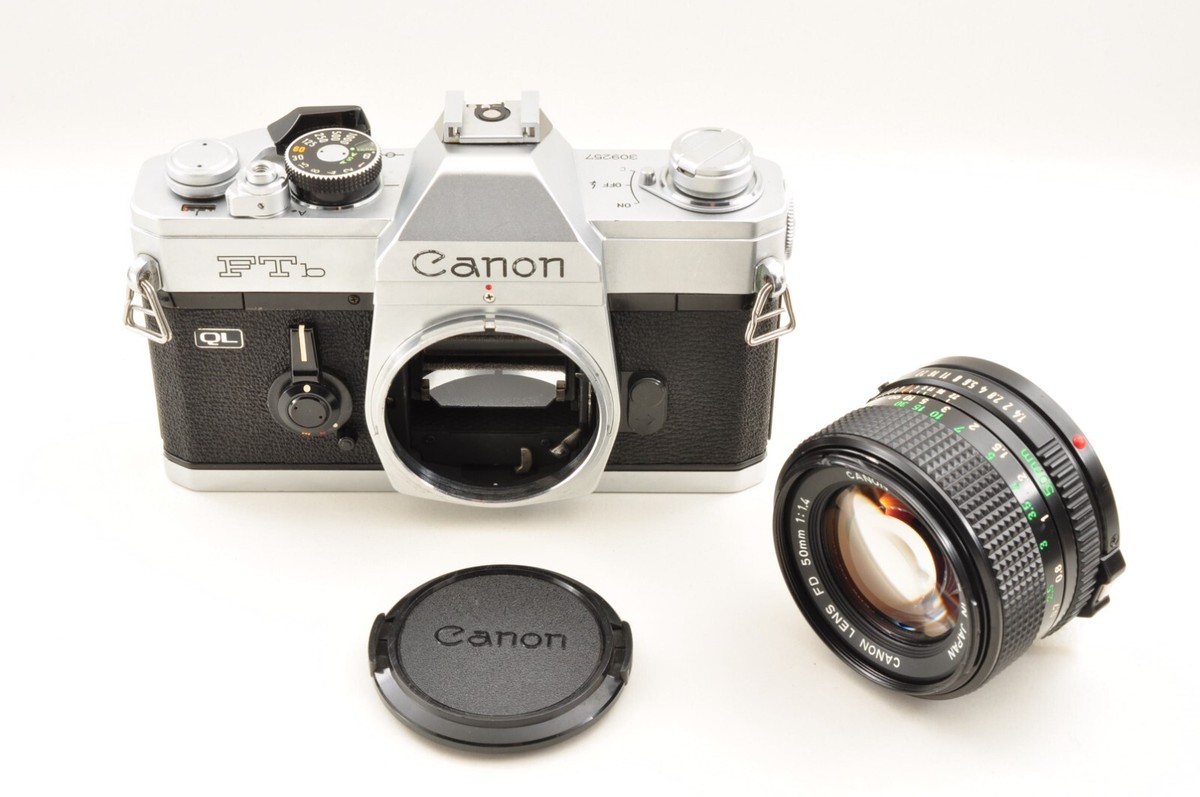 CANON FTB　NewFD50mmF1.4　NewFD28mmF2.8 Canon FTb Siver QL Late Film Camera /NFD 50mm F1.4 MF Lens