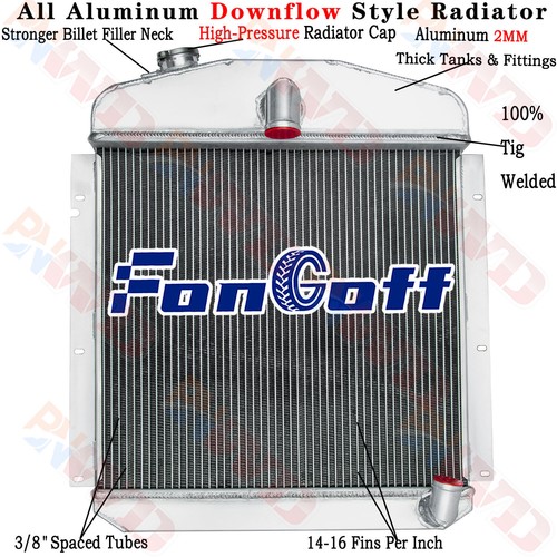 3 ROW ALUMINUM RADIATOR FOR PLYMOUTH/CHRYSLER P15 DELUXE 3.6L 5.3L AT 1947-1949 - Bild 1 von 15