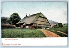 Suhl Thuringia Germany Postcard Farmhouse in the Löffeltal Black Forest c1905