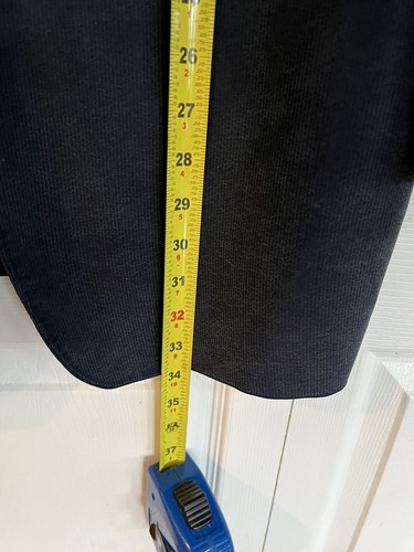 DONNA KARAN DKNY Women’s Vtg Washed Silk Long Blazer Jacket Navy 90s Size 12 - Picture 13 of 14