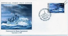 1940 USS MADDOX HMS/HMCS GEORGETOWN (ZHYOSTKI) Destroyer Warship WWII Stamp FDC
