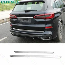 For BMW X5 G05 2019 2020-2021 Silver Steel Rear Tailgate Trunk Lid Strip Trim 2X