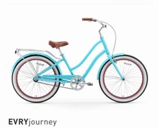 ThreeSixZero EvryJourney womens hybrid cruiser bicycle 26” wheels, 1 speed 