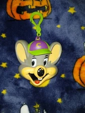 2011 Chuck E Cheese Coin Pouch Keychain Head HTF Prize Show Biz Pizza Promo Clip
