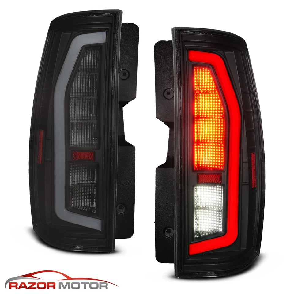 2007-2014 For GMC Yukon/Yukon XL Chevy Tahoe/Suburban C LED Black Tail Lights - Image 3 of 4