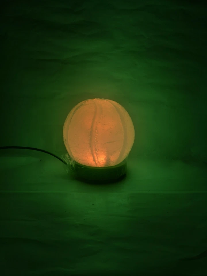 Nueva lámpara de sal artesanal que cambia de color para portátil funciona con cargador de móvil, también Foto 2 de 4