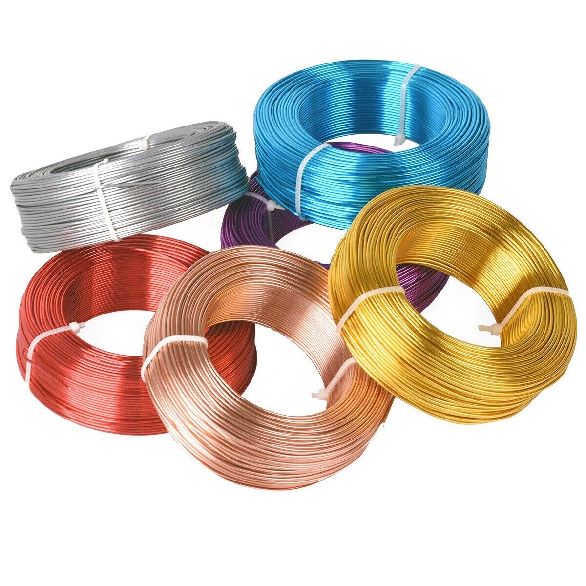 Large Roll Colorful Soft Aluminum Metal Beadding Wire Tiger Tail Craft Wire Cord