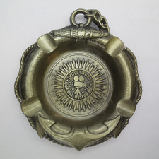 Vintage Hollywood Wax Museum Souvenir Metal Ashtray Made in USA Nautical Anchor