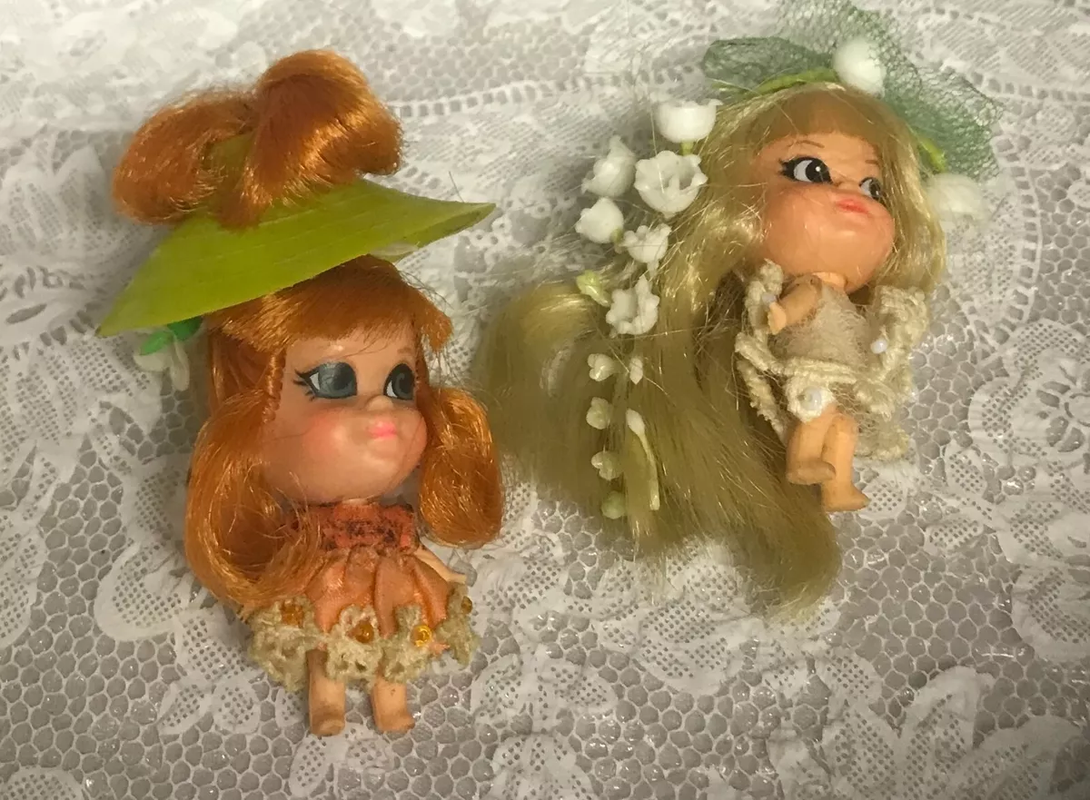 2 Rare Vintage Little Kiddle Dolls Lily of the Valley eBay