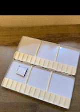 Vintage  Artist Empty Watercolor Metal Enamel Paint Palette