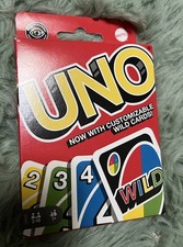 Mattel Games UNO Card Game w/ Customizable Wild Cards, 2-10 Players, Ages 8-11