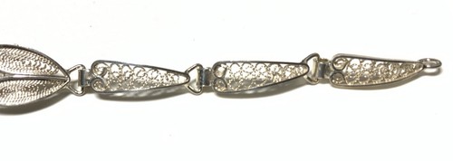 Delft Sterling Silver 925 Filigree Windmill Chain Bracelet 7.25-inches KN89 - Picture 2 of 10
