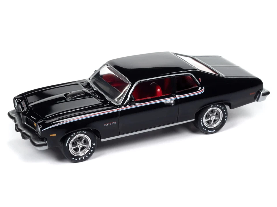 1974 PONTIAC GTO STARLIGHT BLACK 1/64 CAR BY JOHNNY LIGHTNING JLMC034-JLSP386 A - Image 2 of 4