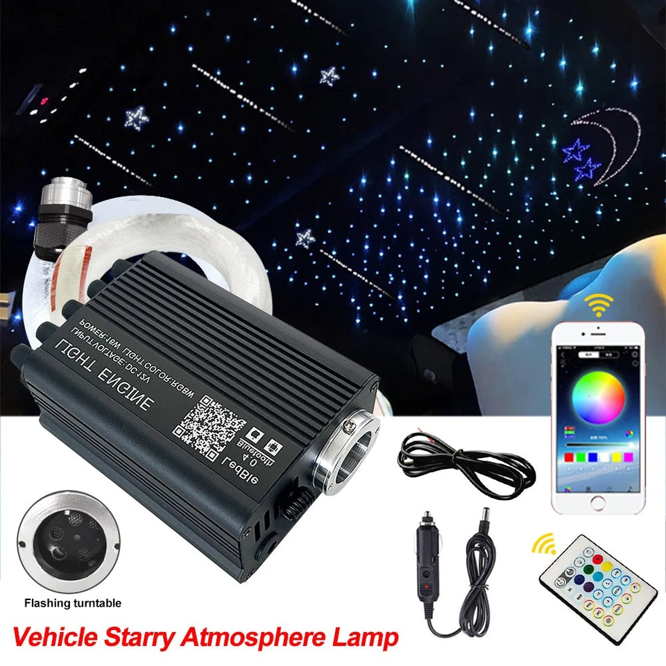Twinkle+Meteor Fiber Optic Car Home Headliner Star Light kit Roof Ceiling Lights - Image 4 of 4