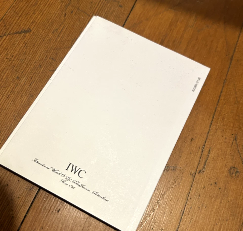 Libretto Di Garanzia IWC 2002 - Immagine 2 di 2