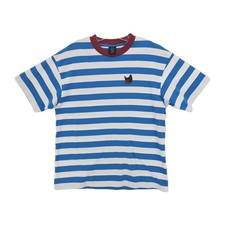 GOLF WANG Killcat Striped Tee Blue White Red 100% Cotton Size MEDIUM