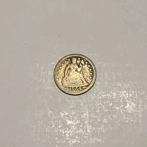 1854 with Arrows Seated Liberty Dime Good