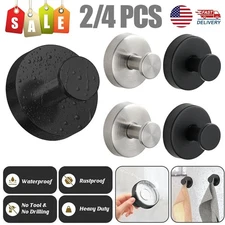 4pcs Suction Cup Hooks Waterproof Shower Hooks Bathroom Towel Hanger Punch-Free