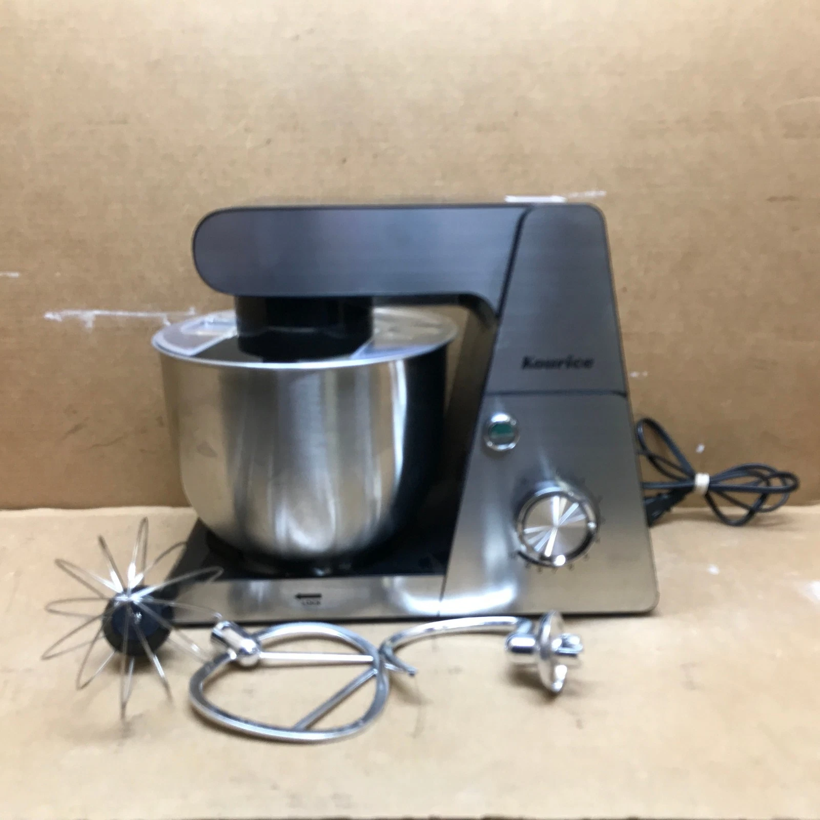 Kourice SM-1587 Stand Mixer 6.5 qt Silver Stainless Steel Bowl & Attachments
Opens in a new window o