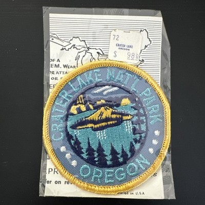 Vtg Crater Lake National Park Oregon Patch Emblem - Trailblazer NOS Made In USA