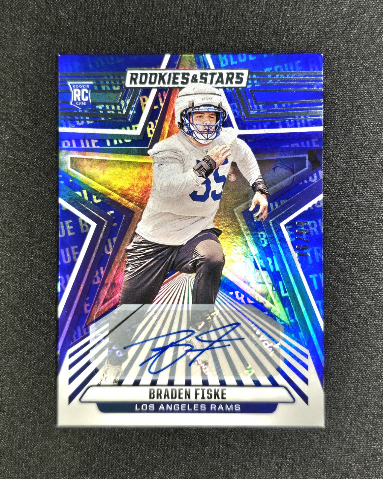 Braden Fiske Panini Rookies & Stars #109 Autograph-True Blue
