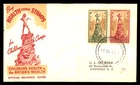 PETER PAN STATUE NEW ZEALAND 1945 HEALTH STAMPS COMPLETE SET   FDC