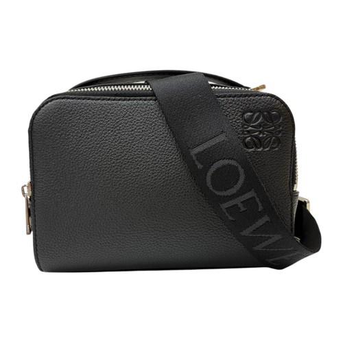 LOEWE Mini Crossbody Camera Shoulder Bag Calfskin Black C660R41X02