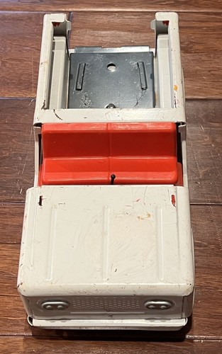 Vintage Structo International Scout White Pressed Steel Jeep Wrecker Tow Truck - Picture 9 of 12