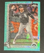 Miguel Vargas 2025 Topps Chrome Aqua Logofractor /199 #51 - Chicago White Sox