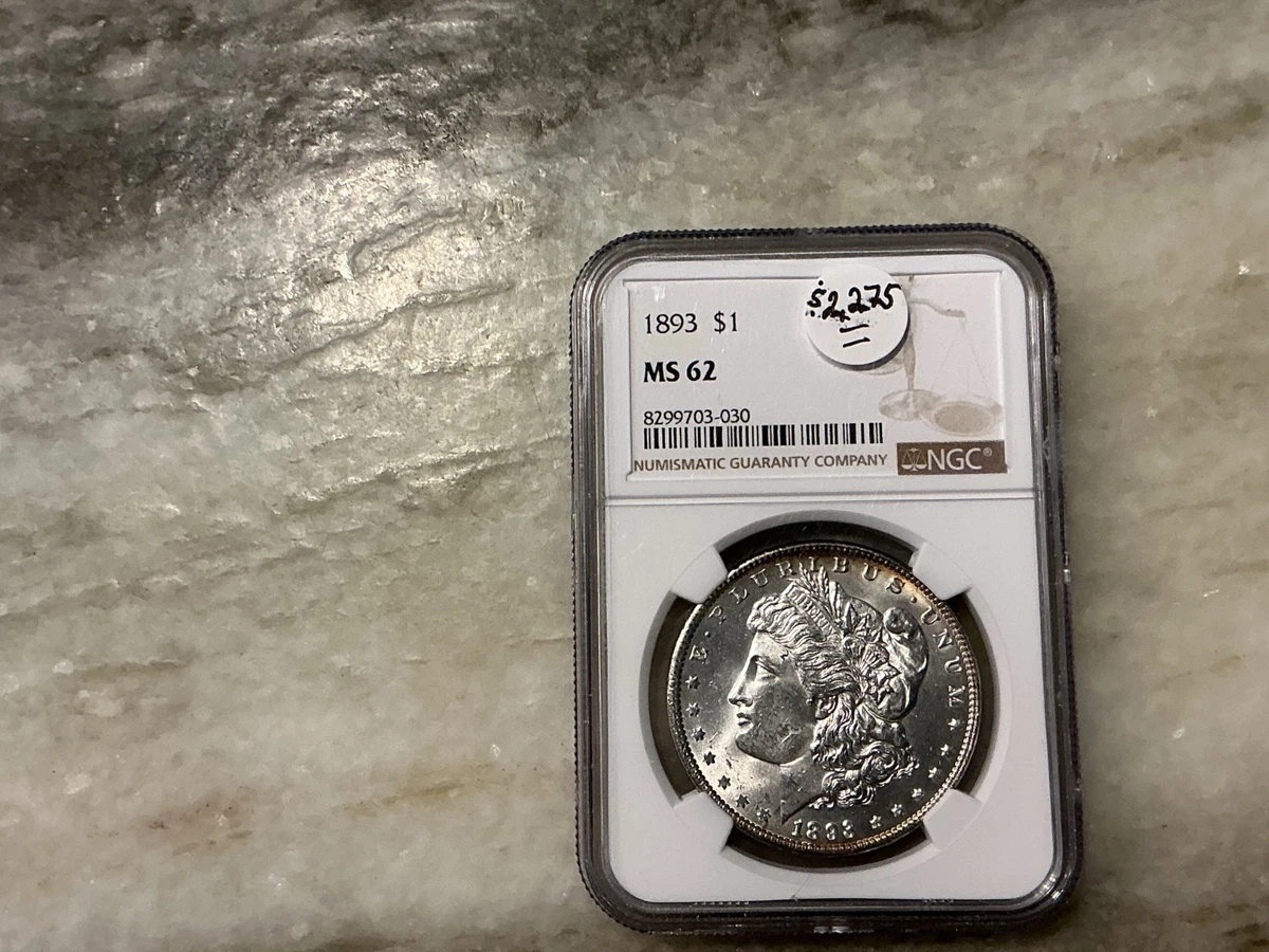 MS 62 Graded 1893 Year Morgan US Dollars (1878-1921) for sale | eBay