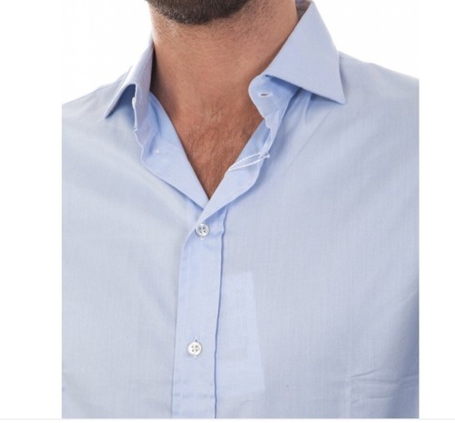 Armani Collezioni Men's Long Sleeve Dress Shirt, Italy Size 18 L Light Blue - Picture 6 of 6
