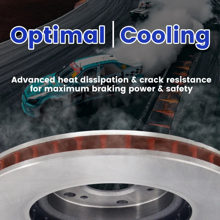 Rear Disc Brake Rotors and Ceramic Brake Pads Kit for Toyota Tundra/Land Cruiser