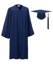 Unisex Matte Graduation Gown Cap Tassel Set 2025 for High School and Bachelor...