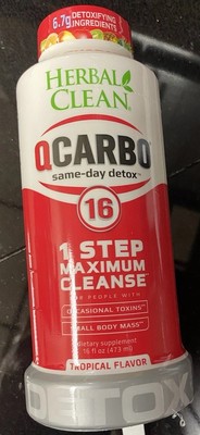 Herbal Clean QCarbo Dietary Supplement 16 fl oz - Tropical Flavor
