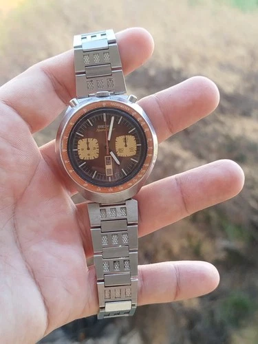 Vintage Seiko Bullhead Speed Timer 6138 0040 Dial Reset 0 1970 Working