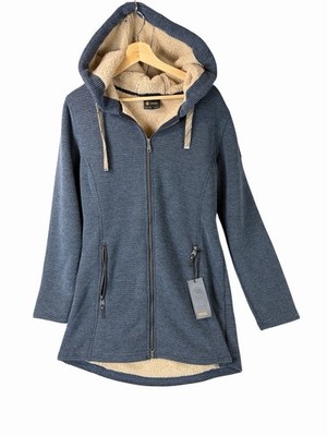 G.I.G.A. DX Killtec Womens Hooded Sherpa Jacket Gray Zip NWT Sz 12