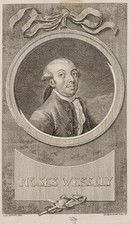 D. CHODOWIECKI (*1726), Portrait von Moses Wessely, Rad. Klassizismus Figürlich
