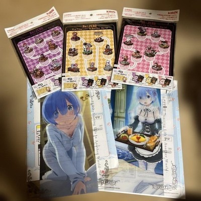 Re:Zero A5 Note KIRIN 3 Typen Ichiban Kuji E Award Mini Clear Art 2 Typen
