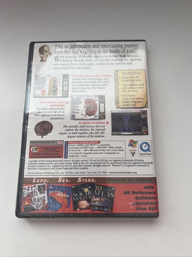 The Ultimate Human Body 2.0 by DK Multimedia for Windows CD-ROM Vintage 1996 - Picture 2 of 4
