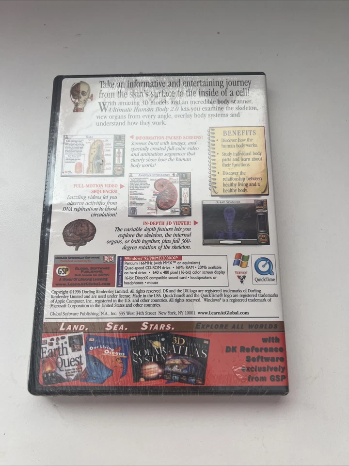 The Ultimate Human Body 2.0 by DK Multimedia for Windows CD-ROM Vintage 1996 - Image 2 of 4