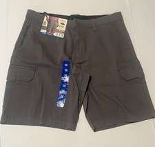 Men's Cargo Shorts Copper  Oak Stretch Venture Ripstop 36-10" Gray New
