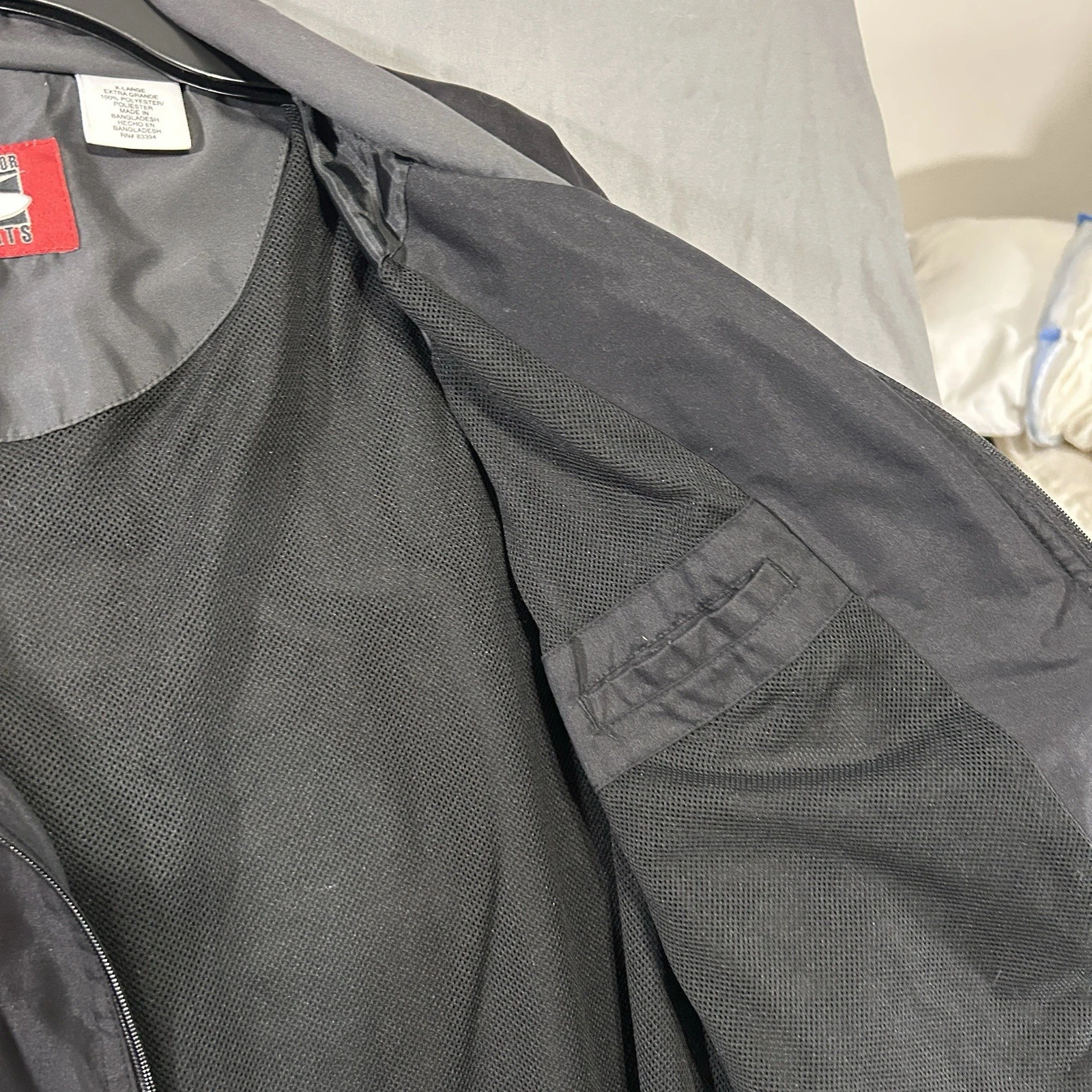 Simply For Sports Men's Windbreaker XL Black/Gray Colorblock Full Zip Mesh Line - product detail image 6