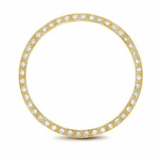 1CT BEAD SET NATURAL DIAMOND BEZEL 18KY FOR R...