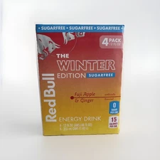4 Pack Red Bull Winter Edition: Fuji Apple-Ginger 12 Fl Oz Cans  Sugar Free