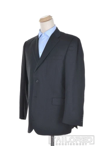 Giacca cappotto sportivo blazer lana micro righe nero tinta unita BURBERRY LONDON 42 R